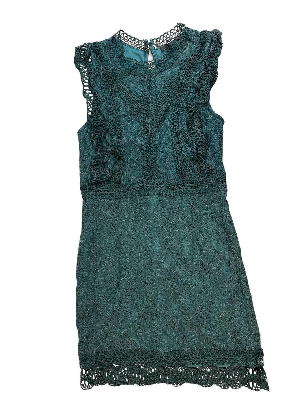 Lulus Dark Teal Lace Mini Dress